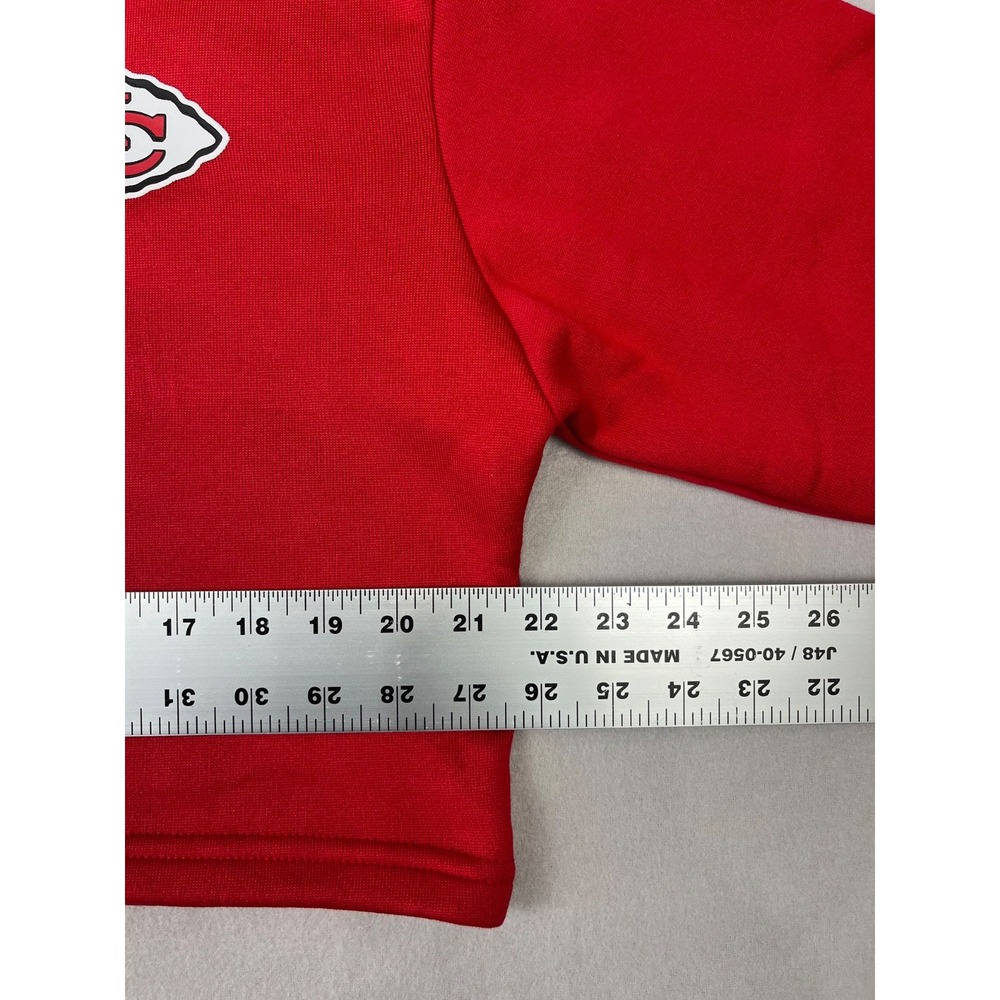 Kansas City Chiefs Hoodie Womens M Red Cropped Sweatshirt Pullover Relaxed - Picture 5 of 9